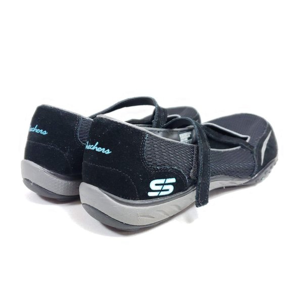 Skechers Mary Jane Shoes Women's Size 8 Black Leather/Mesh - Picture 7 of 8